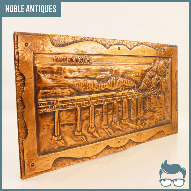 RARE!!! Handcrafted Embossed Railroad Plaque Entitled "Outeniqua" By BW Quest!!!