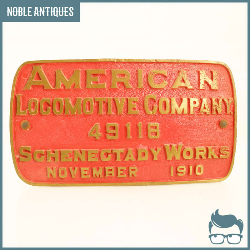 Large Reproduction No49118 American Locomotive Company 1910 Rail Plague!!!