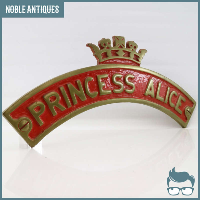 LARGE Reproduction Princess Alice Rail Loco Crest Sign!!!