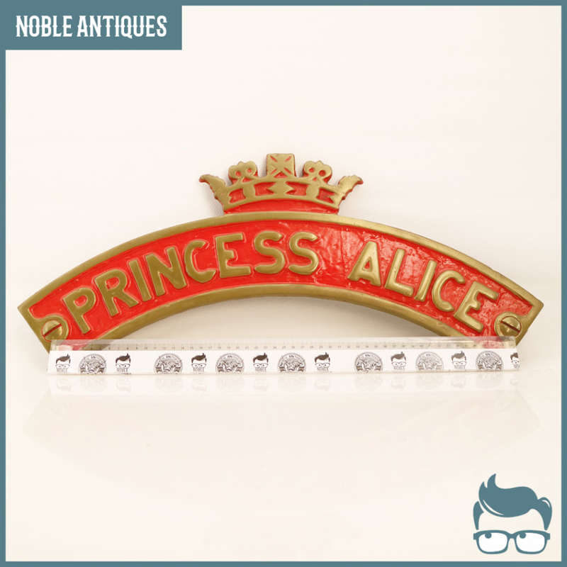 LARGE Reproduction Princess Alice Rail Loco Crest Sign!!!