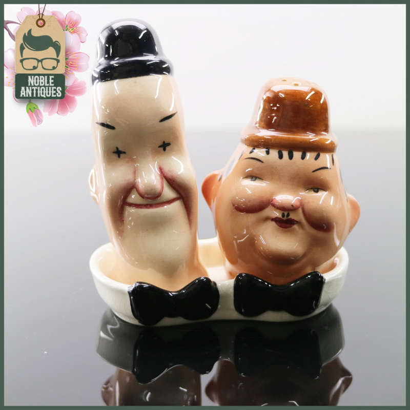 Fantastic!!! Original Beswick Laurel and Hardy Salt and Pepper Shakers!!!