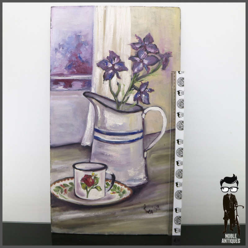 Original Oil On Board Still Life by Thea - 700mm x 400mm