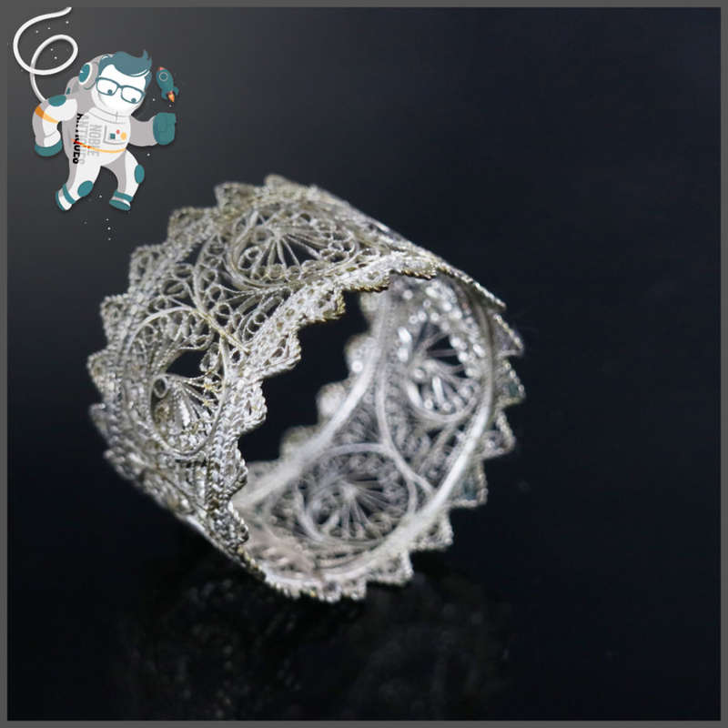 Six Vintage Box Silver Filigree Napkin Rings!!!