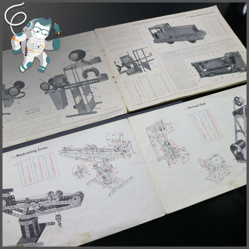 Original Vintage Meccano Parts and Highly Detailed Plan Booklets!!!