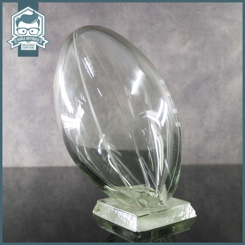 Original Glass True Size Rugby Ball Trophy!!