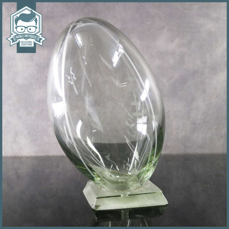 Original Glass True Size Rugby Ball Trophy!!
