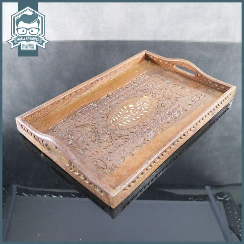 450mm Detailed Handcrafted Rosewood and Bone Inlay Serving Tray!!!