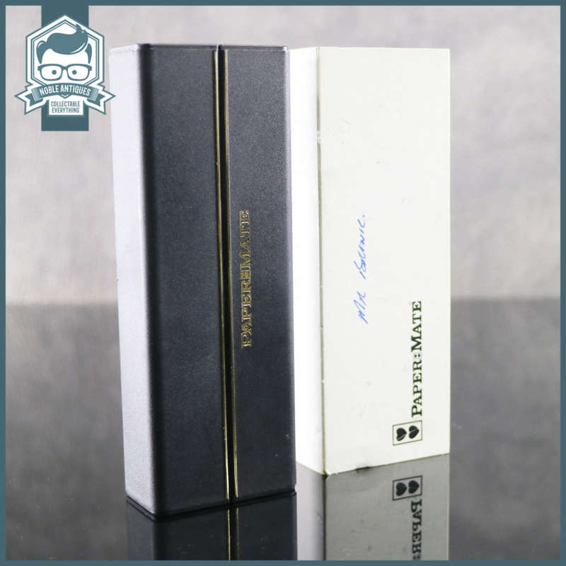 RARE!!! Boxed Vintage Black and Gold Paper Mate Ball Point Pen and Pencil!!!