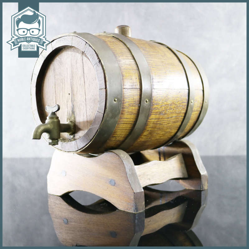 Original Vintage Oak and Brass Barrel and Tap!!!