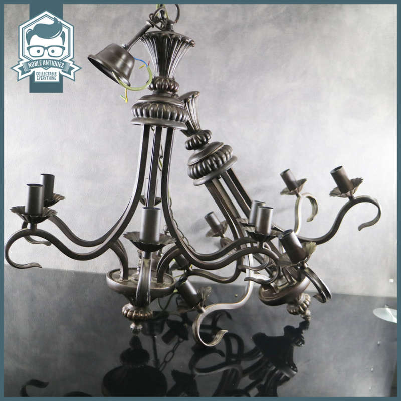 Two Large Decorative Metal and Cast Finished High Quality Chandelier, Two Available, Bid Per Item!!!