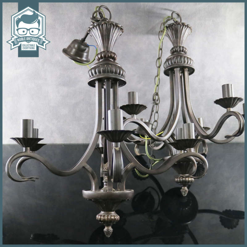 Two Large Decorative Metal and Cast Finished High Quality Chandelier, Two Available, Bid Per Item!!!