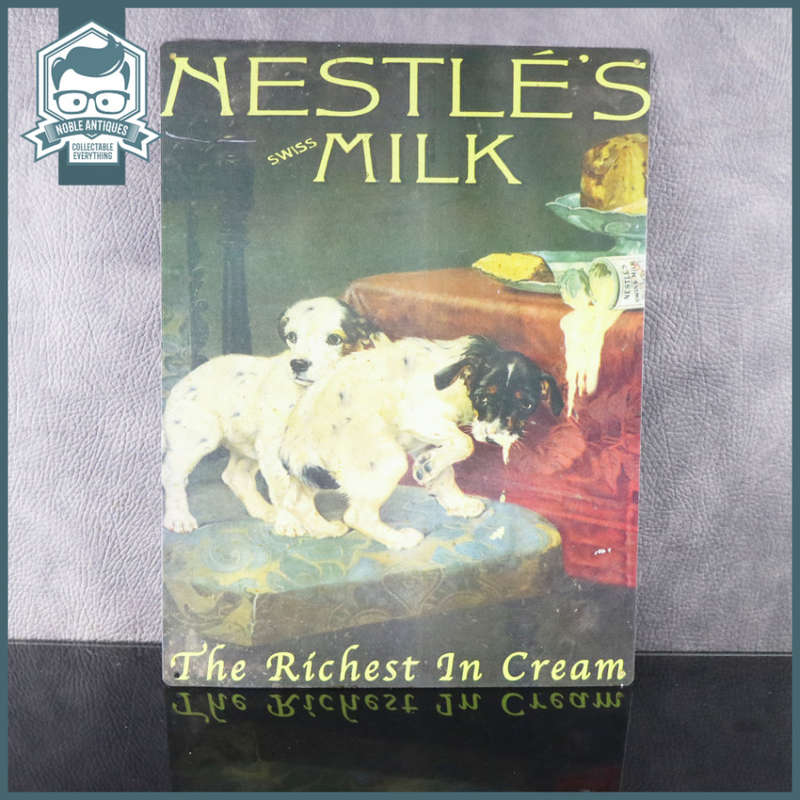 Vintage Lithographed Tinplate Nestle Reproduction Sign!!!