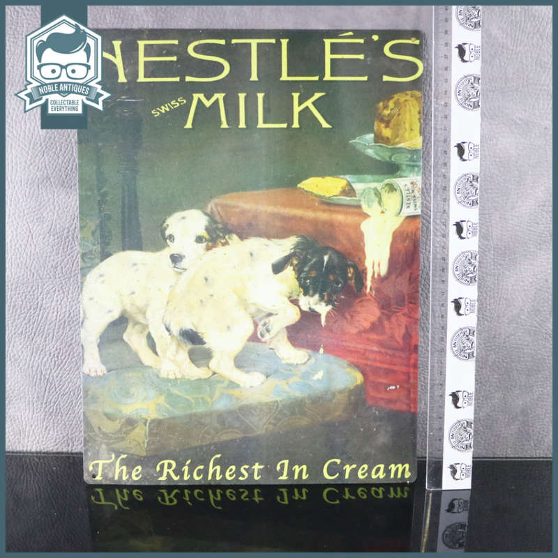 Vintage Lithographed Tinplate Nestle Reproduction Sign!!!
