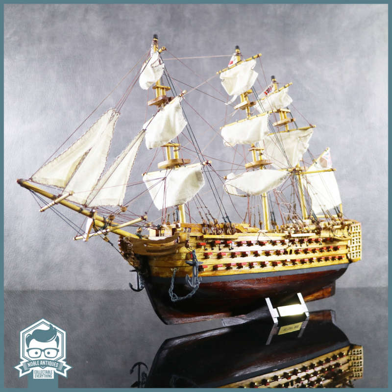 LARGE Highly Detailed 500mm Wood and Brass Handcrafted 1805 Victory Ship!!!