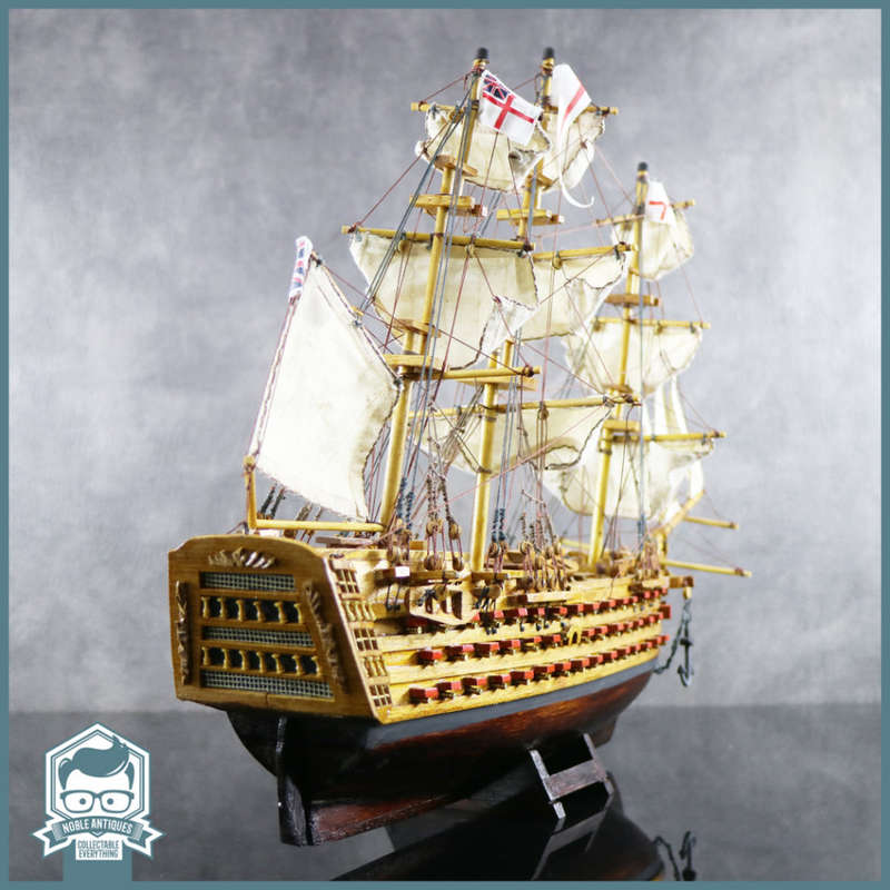 LARGE Highly Detailed 500mm Wood and Brass Handcrafted 1805 Victory Ship!!!