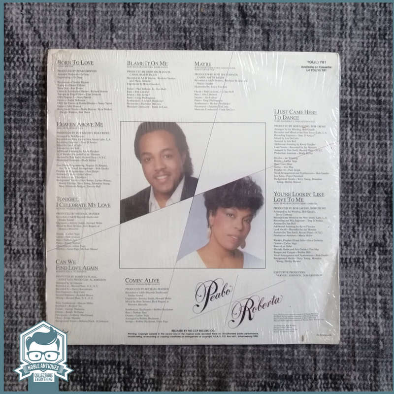 Original Peabo Bryson and Roberta Flack Born to Love LP!!!