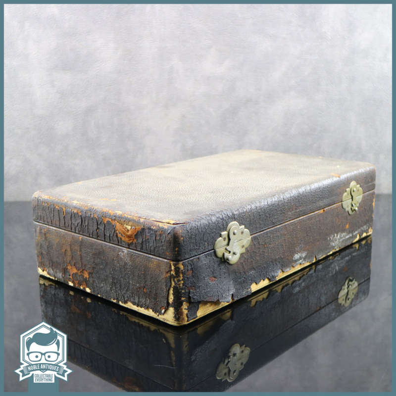 RARE!!! Antique Leather Cased Casino Chip Collection!!! Very Heavy!!!