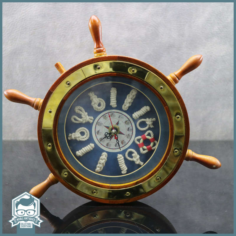 Nautical Themed Ships Wheels Clock!!! Working!!!