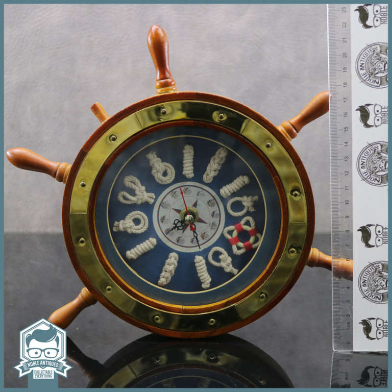 Nautical Themed Ships Wheels Clock!!! Working!!!