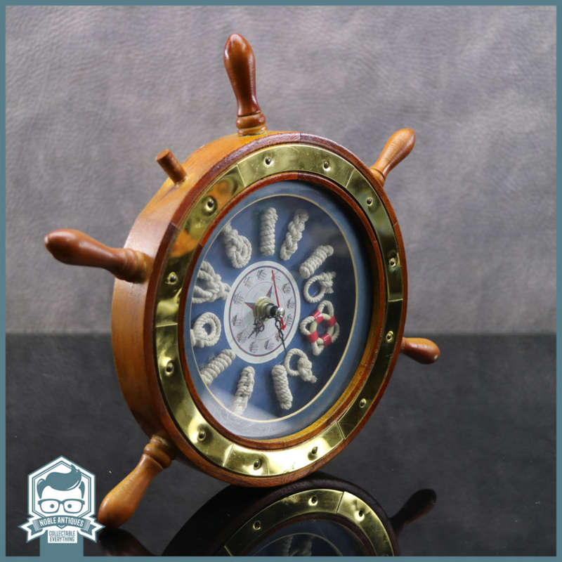 Nautical Themed Ships Wheels Clock!!! Working!!!