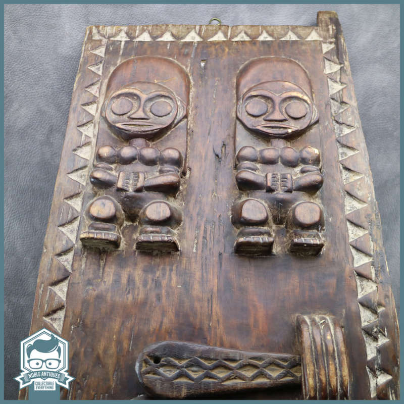 Large Antique Wood Carved Window Shutter, 960mm Tall!!! (5)