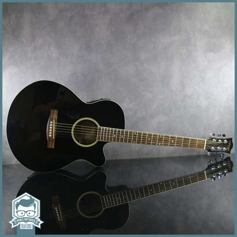 Original Dark Wood and White Accent Santa Fe Acoustic Guitar!!!