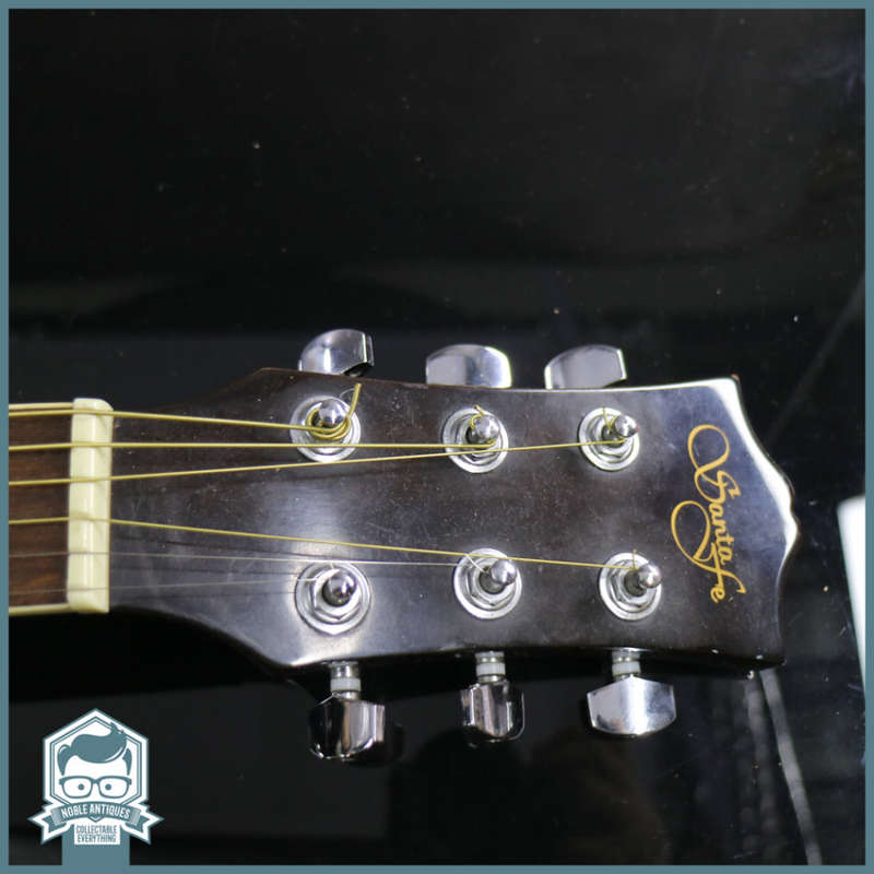 Original Dark Wood and White Accent Santa Fe Acoustic Guitar!!!