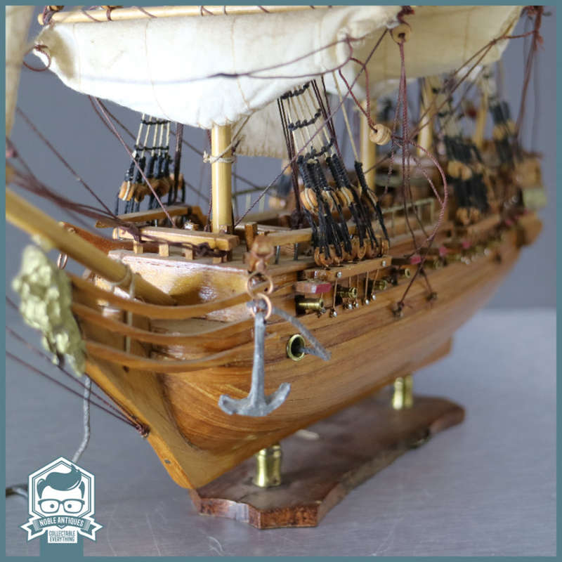 Highly Detailed Handcrafted Wood and Brass Spanish Galleon!!!! 420mm Wide!!!