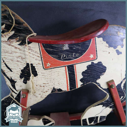 RARE!!! Large 1940`s Happy Land Playthings Pinto Rocking Horse - Made in the USA