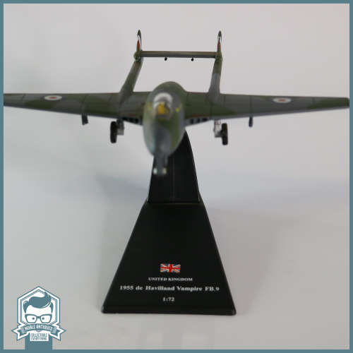 1955 UK de Havilland Vampire FB9 Scale 1:72 Die Cast Metal Fighter Plane!!!