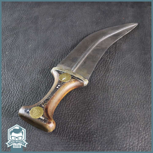 Large Middle Eastern Wood Handled Dagger!!!