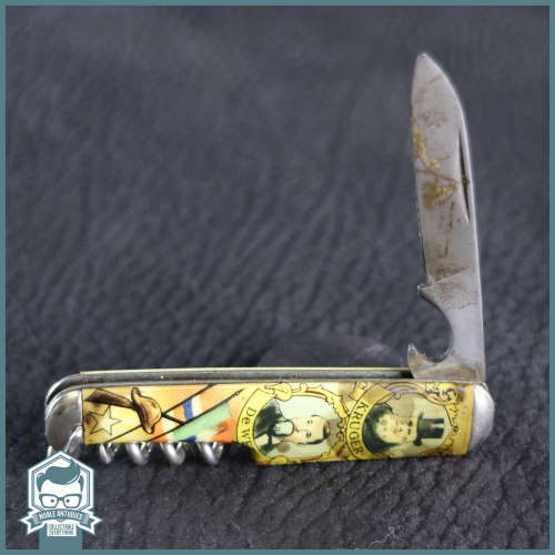 RARE Find!!! Pres. Paul Kruger and De Wet Three Color Richards Sheffield Pocket Knife!!!