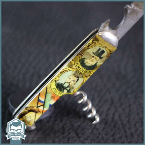 RARE Find!!! Pres. Paul Kruger and De Wet Three Color Richards Sheffield Pocket Knife!!!