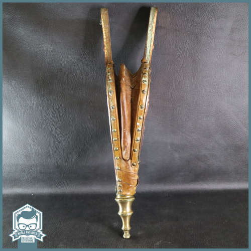 LARGE 600mm Copper Brass and Leather Antique Fire Bellows!!! Working!!!