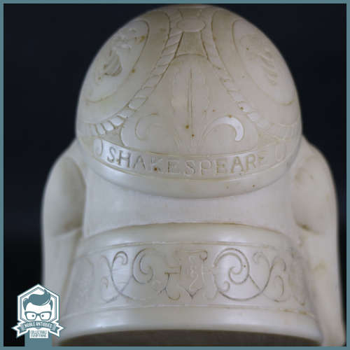 SUPER RARE!!! Original John Biccard Crushed Marble Shakespeare Statue on Plinth!!!