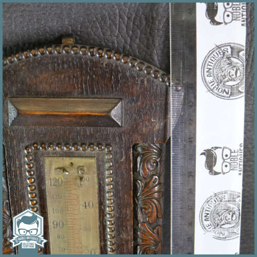 Antique English Brass and Carved Wood Barometer!!!