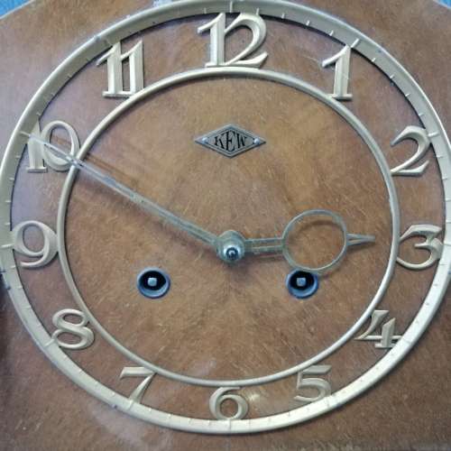 Original Vintage German Juba Mantel Clock, Complete, Not Tested