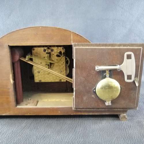 Original Vintage German Juba Mantel Clock, Complete, Not Tested