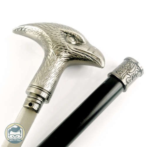 Detailed Metal Eagle Head Handle With Retractable Sword Walking Stick!!! Like New!!!