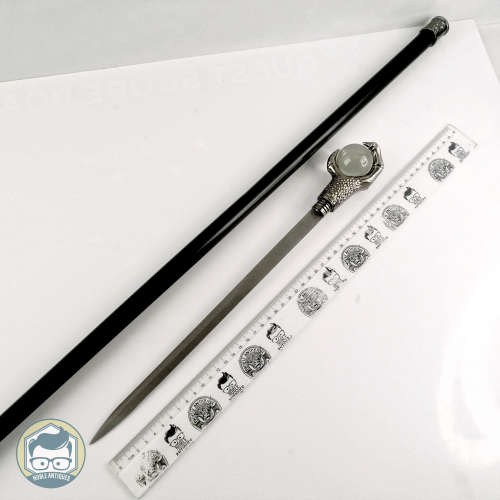 Detailed Metal Eagle Claw and Glass Ball Handle With Retractable Sword Walking Stick!!! Like New!!!