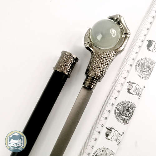 Detailed Metal Eagle Claw and Glass Ball Handle With Retractable Sword Walking Stick!!! Like New!!!