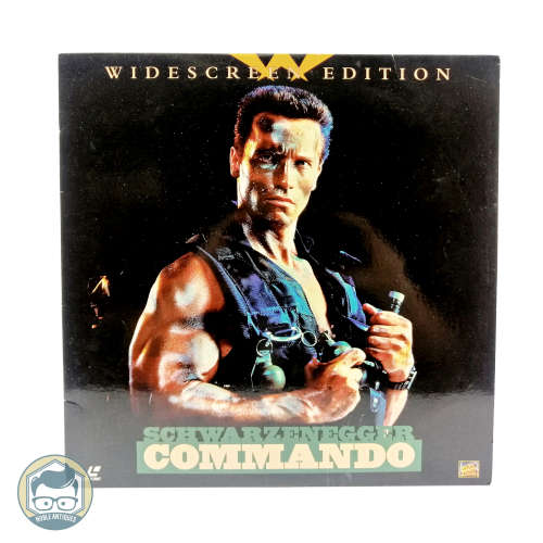 Vintage Large LASERDISC - Schwarzenegger, Commando, Like New