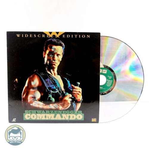 Vintage Large LASERDISC - Schwarzenegger, Commando, Like New