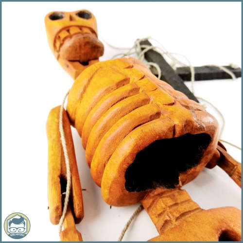 Detailed Hand Carved Articulated Wood Skeleton Puppet!!! 40cm Tall