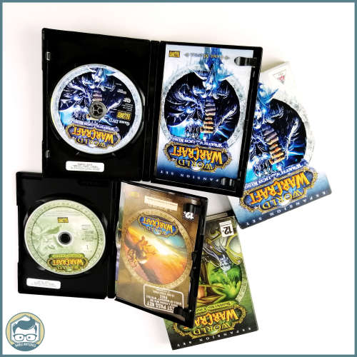 2008 World Of Warcraft Burning Curse and Wrath of the Lich King (Case and Disk Good Condition)
