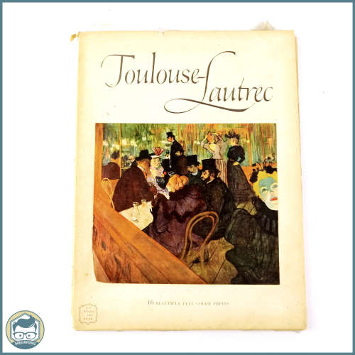 Large Original 1950`s Abrams Art book - Toulouse Lautrec With Color Plates!!!