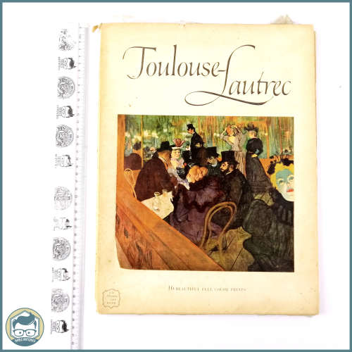 Large Original 1950`s Abrams Art book - Toulouse Lautrec With Color Plates!!!