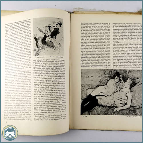 Large Original 1950`s Abrams Art book - Toulouse Lautrec With Color Plates!!!