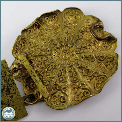 Highly Detailed Pressed Brass Ladies Belt and Buckle!!!