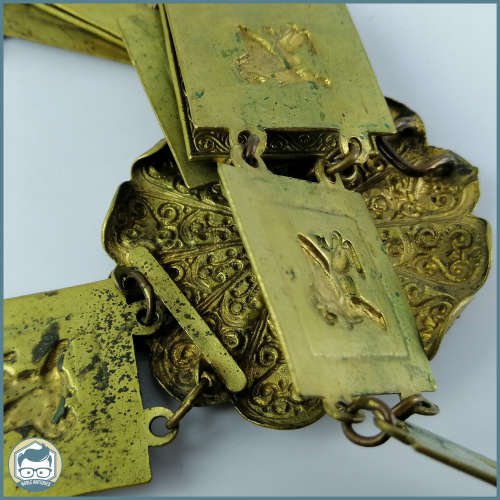 Highly Detailed Pressed Brass Ladies Belt and Buckle!!!